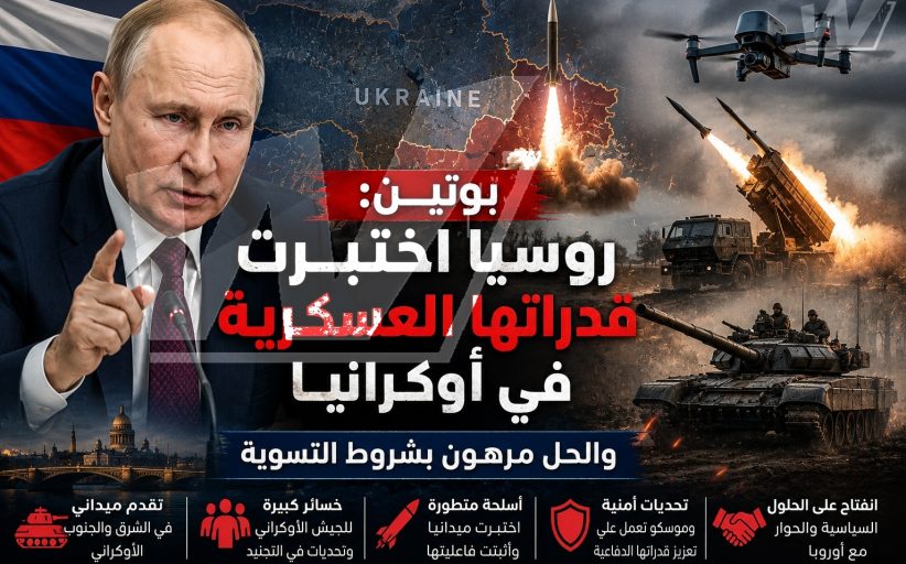 بوتين: روسيا اختبرت قدراتها العسكرية في أوكرانيا والحل مرهون بشروط التسوية