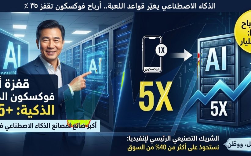 فوكسكون تحصد «جائزة الذكاء الاصطناعي»... الأرباح تقفز ٣٥٪ ومعركة بناء بنية AI التحتية تتسارع